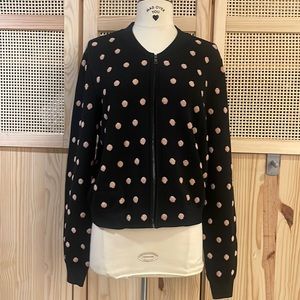 BCBG MaxAzria Polka Dot Bomber Knit